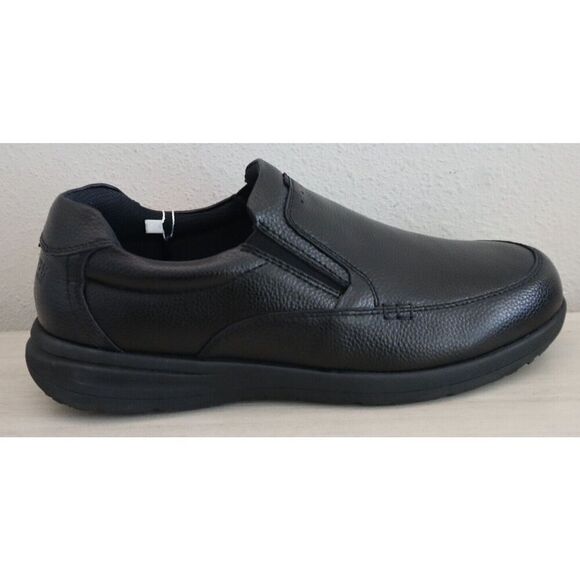 Nunn Bush 84696 Men Sz 12W Black Tumble Leather Heritage Cam Slip-On Shoes - Picture 6 of 10